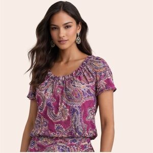 Lauren Ralph Lauren Paisley Top S